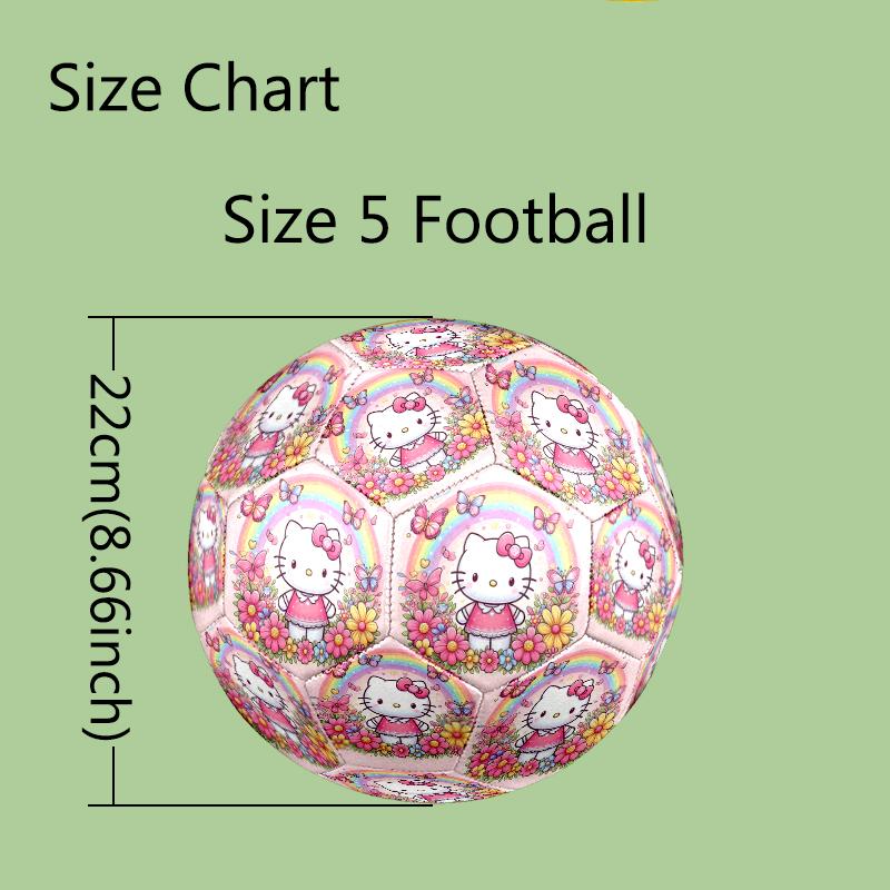 1pc Hello Kitty Pattern Football, Standard Size 5 Soccer Ball Stylish Sport Football for Competition Play and Training
