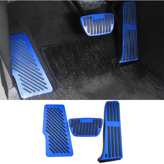 3Pcs Aluminum Alloy Pedal Cover for Toyota Camry 2018     No Drilling Aluminum Brake and Accelerator Pedal Covers,Silver