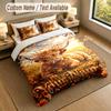 Cow Highland Theme Personalized 3Pcs Bedding Set Custom Text & Name 1 Sheet 2 Pillowcases Household Bedding 1pc