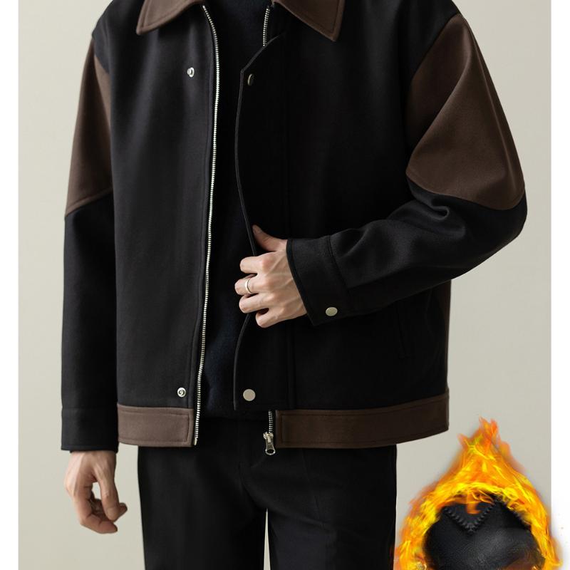 Loose Casual Splicing Contrasting Color Jacket Men's Korean Version Spring and Autumn New Trendy Casual Jacket