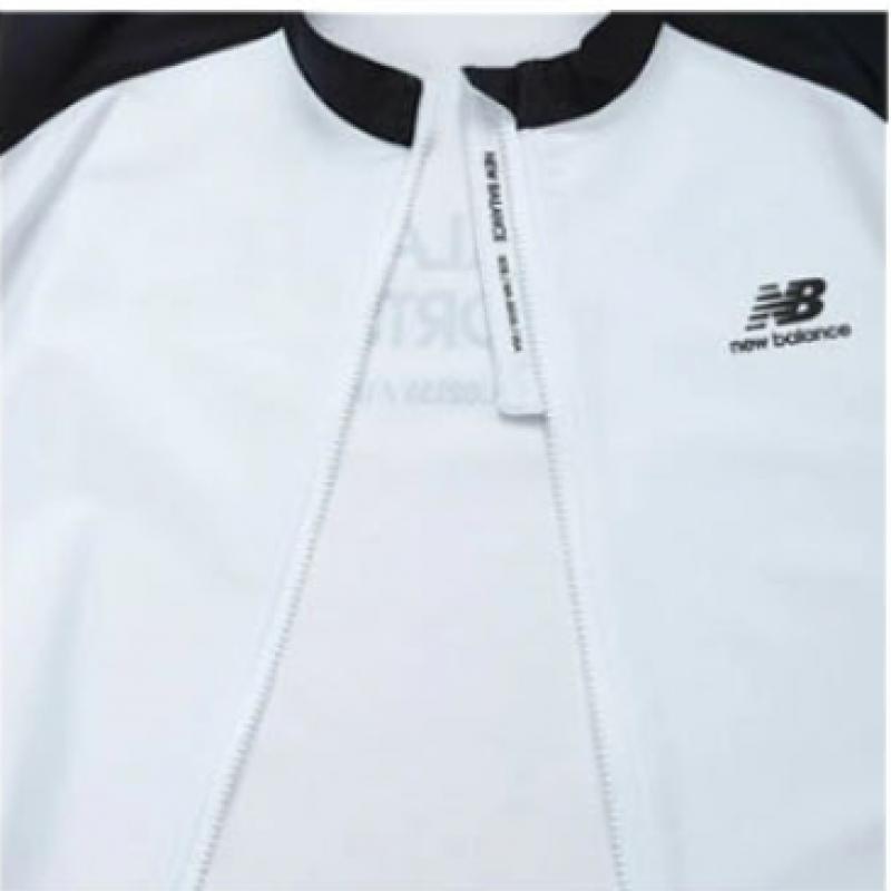 New Balance Club Nbmdd32703 Wh Summer Zip Up Rash Guard Unisex Male