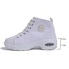 High-top Inner Height-increasing Women's Canvas Shoes Are Fashionable and Versatile Outdoor Wear-resistant New Breathable Real Air Cushion Spo