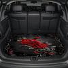 1pc Embroidered Car Trunk Pad Interior Protection Trunk Pad Durable Polyester Floor Pad Safe And Practical Suitable for Daily