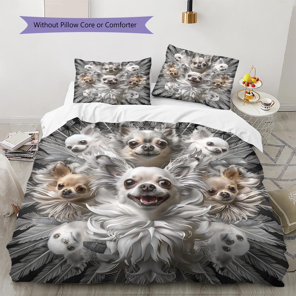 Cartoon Pattern Bedding Quilt Set Quilt Cover Pillowcase Home Decoration Birthday Gift (1 * Duvet Cover + 2 * Pillowcase, Without Core)