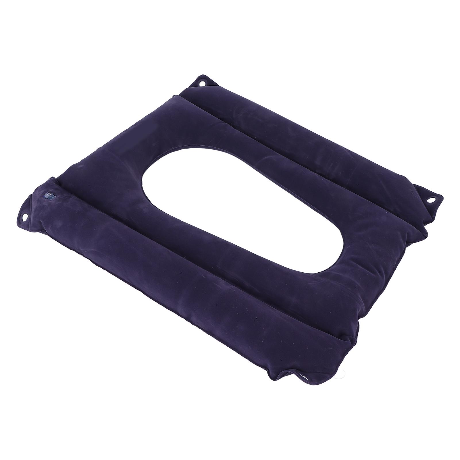 Inflatable Chair Cushion Prevent Bedsore Flocking Washable Hip Hemorrhoid Cushion for Prolonged black
