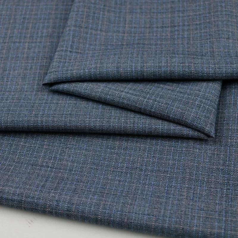 100x150cm Dark Patterned Thin Anti-wrinkle Suit Fabric for Clothes Vest Trousers Sewing Checkered Striped Cloth Black Blue
