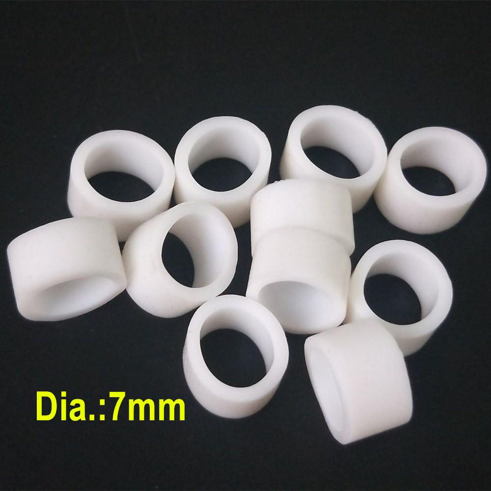 

Автоклавируемые стоматологические универсальные силиконовые кольца с цветовым кодом, разноцветные кольца для наконечников или инструментов (Диаметр 7 мм/5 мм) 100pcs White 7mm
