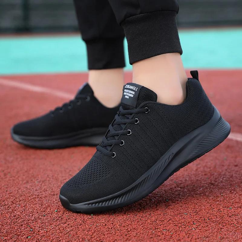 Sneakers For Men Fashion Breathable Black Red Male Sports Shoes Tenis Masculinos Autumn Mens Casual Shoe 