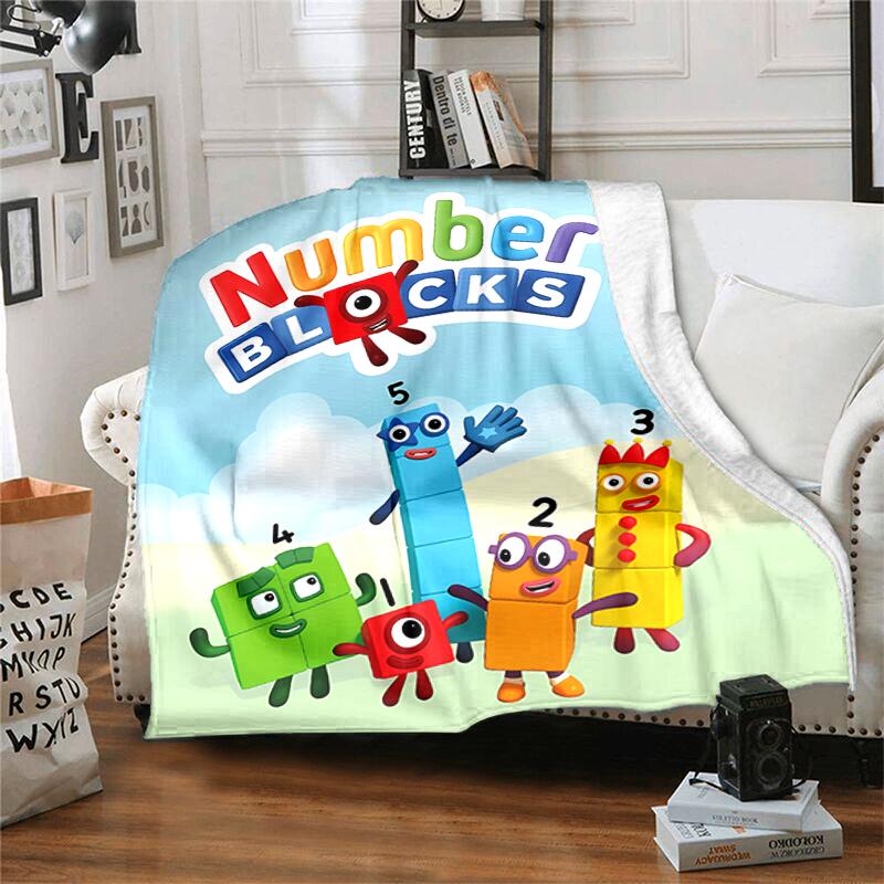 1pz Coperta Stampa Numberblocks, Coperta Leggera per Divano, Letto - Morbida e Calda, Regalo per Tutte le Stagioni come Natale, Halloween