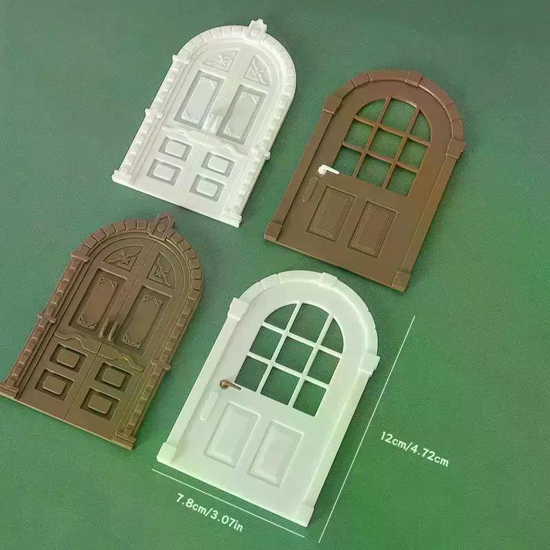 1/12 Dollhouse Mini Simulation European Style Door Model Funiture Accessories For Doll House Decor Kids Pretend Play Toys Gift