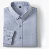 New In Shirt Luxury Plaid Long Sleeve Shirts for Men Casual Wrinkle Free Elegant Designer Lyocell Fashion Korean Popular Clothes