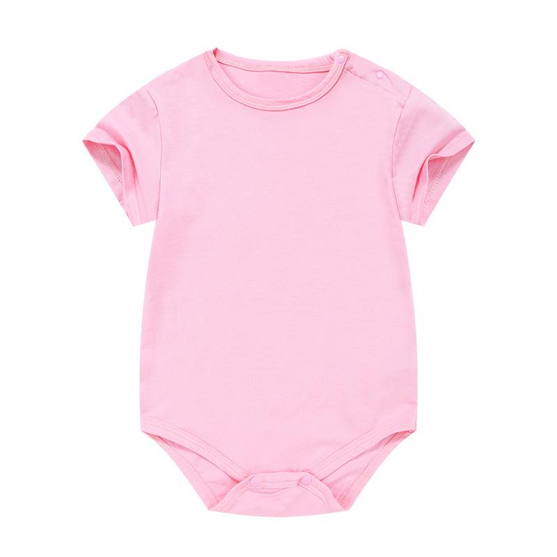 Newborn Baby Summer Cotton Short-Sleeved Jumpsuit Romper