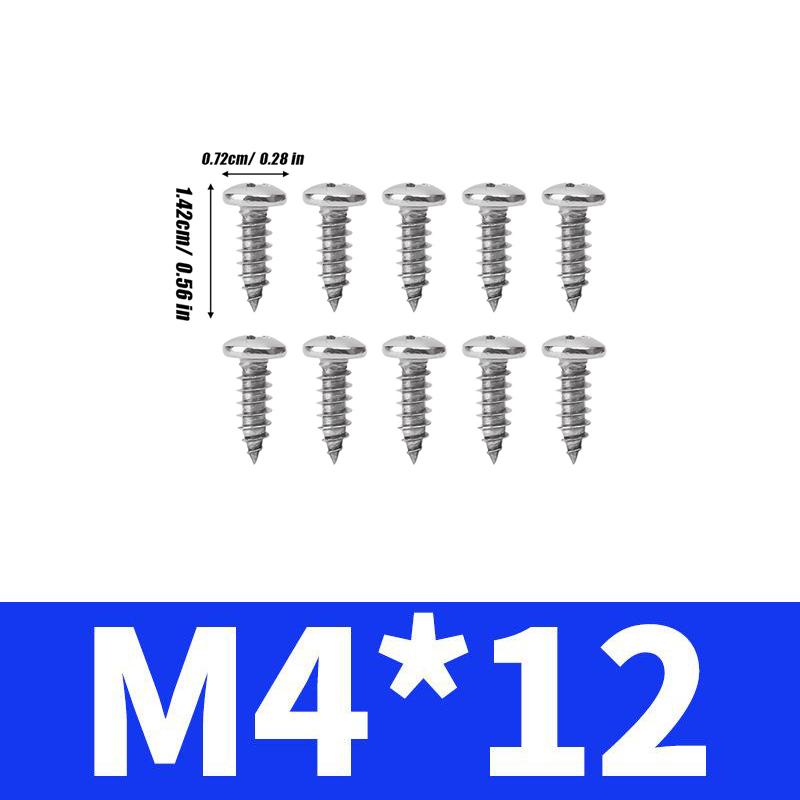 Round Head Self-Tapping Screw Stainless Steel Phillips Recessed Truss Head Wood Screws Mushroom Screw Woodworking Fasteners