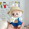 17cm Canvas Clothing, First and Second Generation, Labubu Clothing, Vinyl Doll Decoration, Pendant Clothing, Overalls, Doll Set Hat