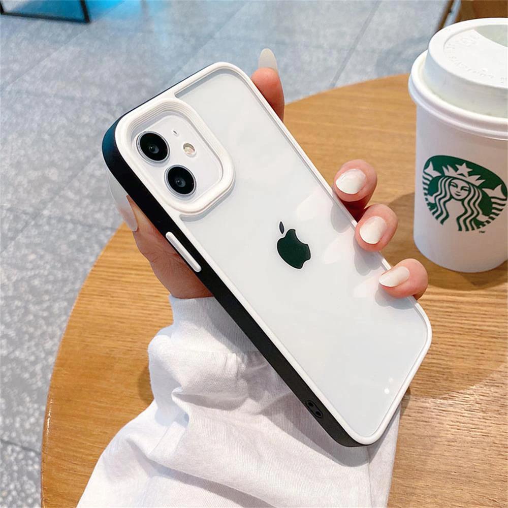 

Роскошный прозрачный чехол-рамка Candy для Apple iPhone 15 14 13 12 11 Pro Max, противоударный бампер, прозрачная задняя крышка, аксессуары для телефонов For iPhone 13