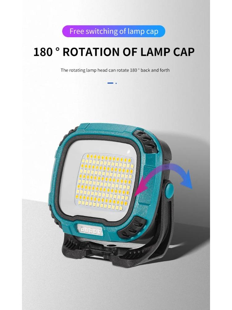 Portable LED Spotlight Lantern Strong Light Flashlight Outdoor Camping Fishing Emergency Rechargeable Magnetic Work Lamp W892