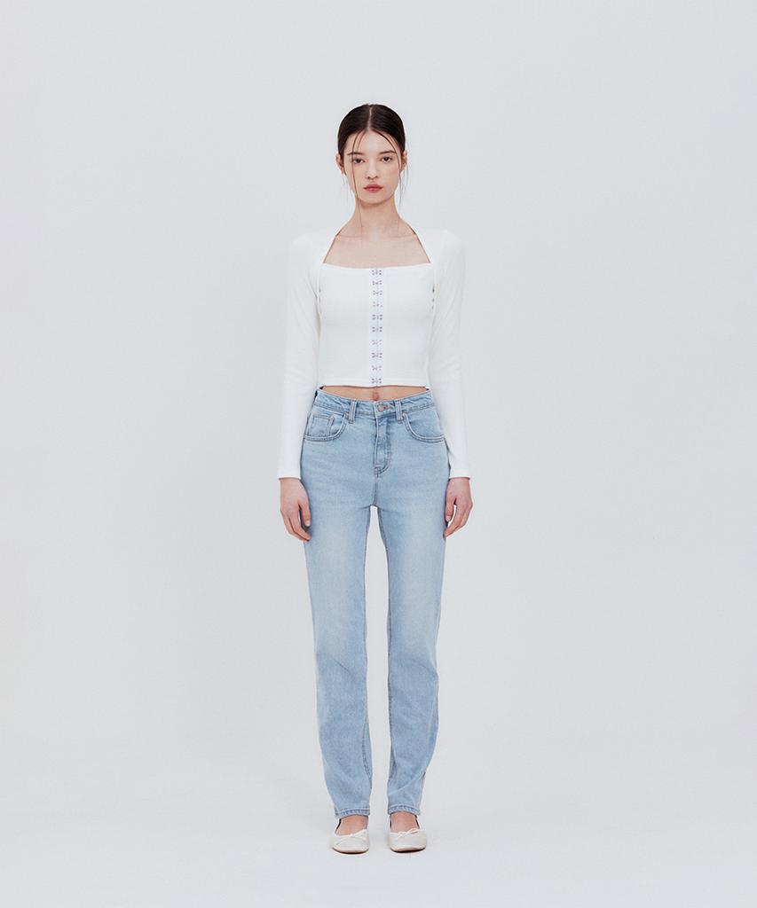 NOT YOUR ROSE Hook Square Top (White)