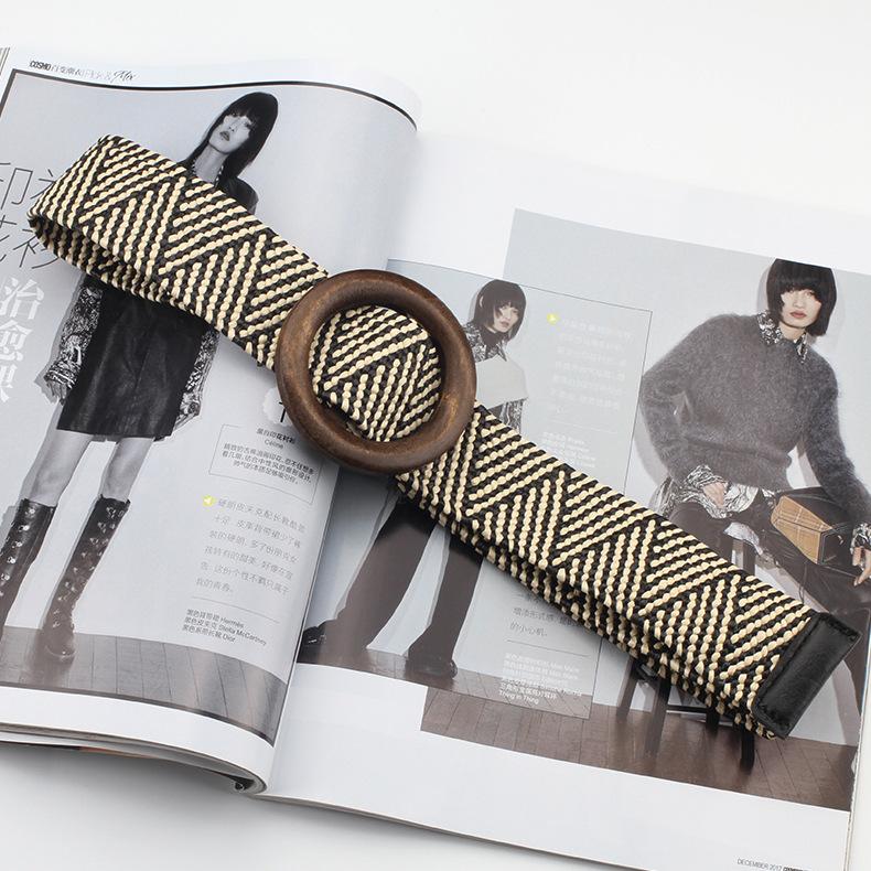 

Весенне-летнее платье декоративный пояс женский простой эластичный плетеный пояс богемные аксессуары