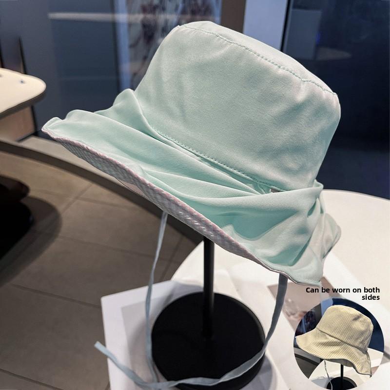 Ice Silk Farmer Hat With Wide Brim Sun Protection For Summer Casual Wear