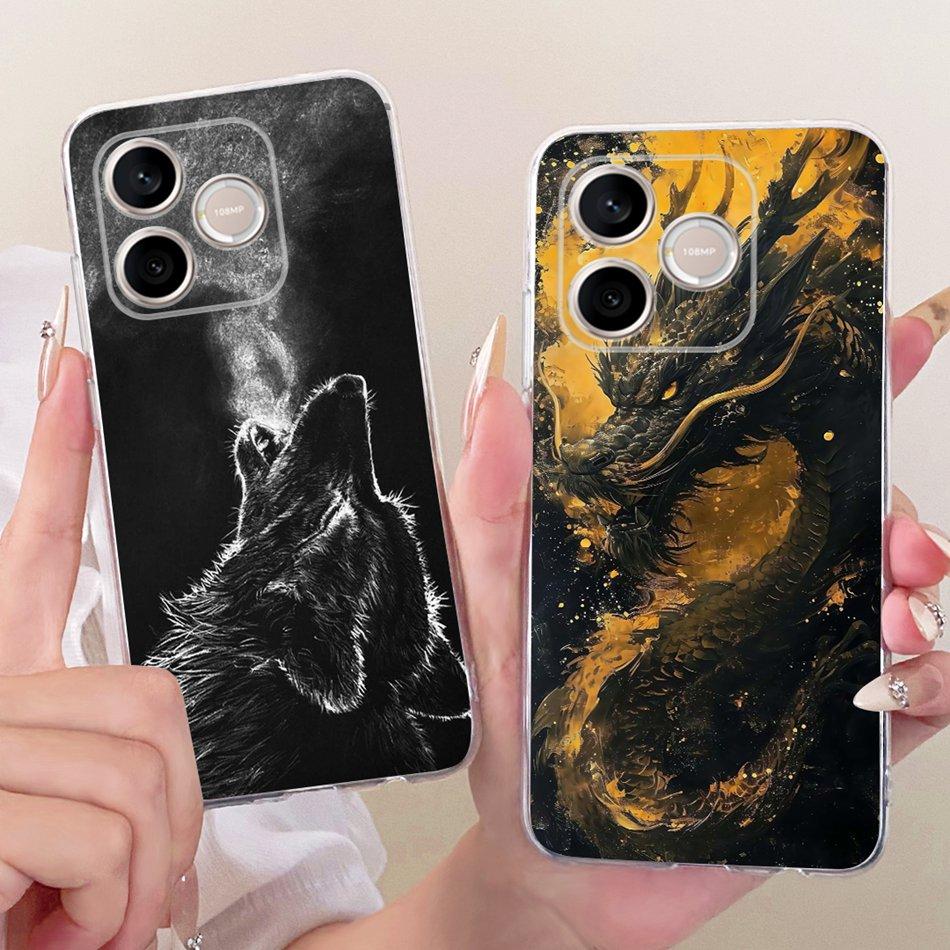 For Honor 600 Lite Honor600 2026 Cool Dragon Tiger Pattern Phone Case For Honor 600 600Lite 5G Soft Silicone TPU Cases Bumper