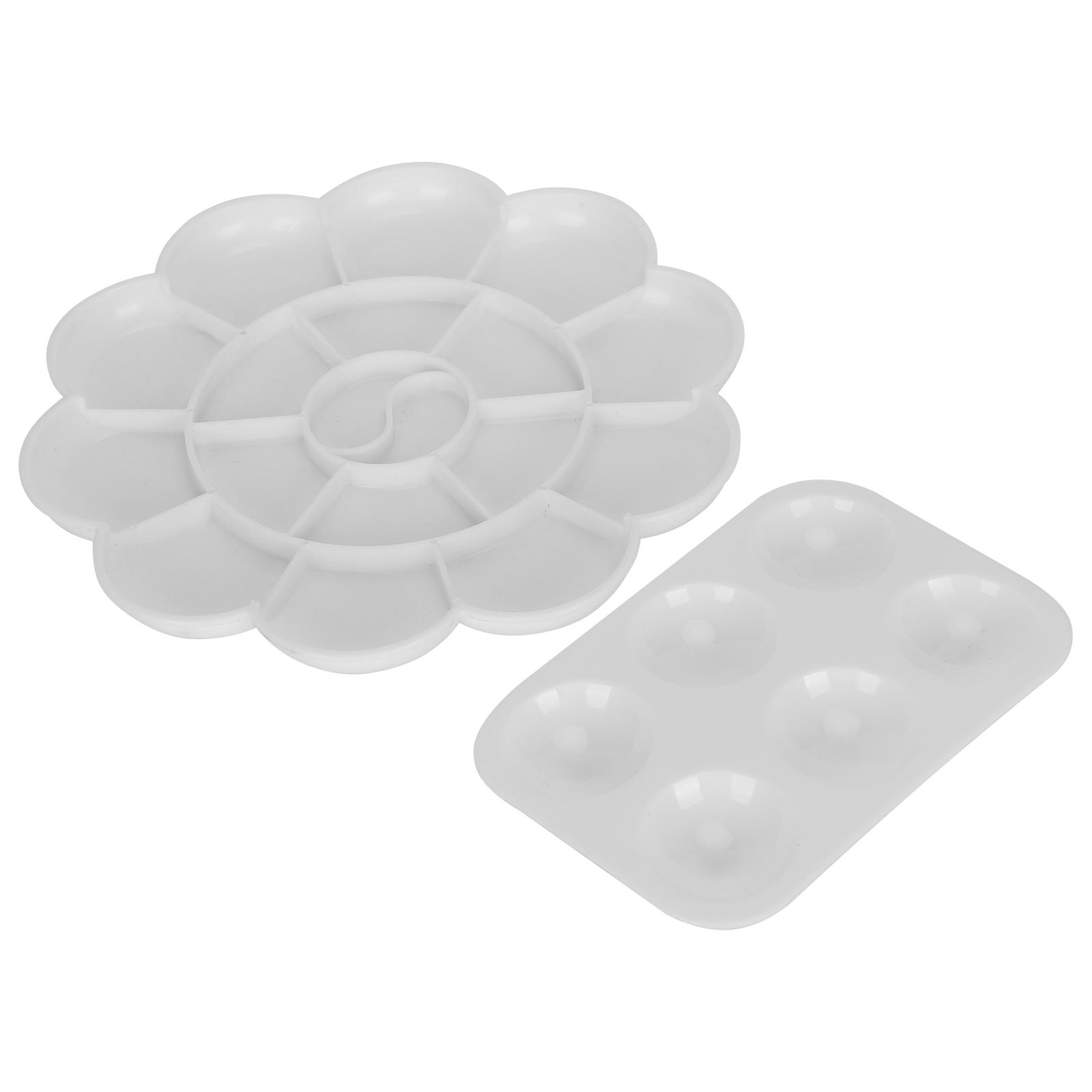 

2 шт. Палитра для красок Утолщенная пластиковая тарелка для разделения пигментов Детские принадлежности для граффити