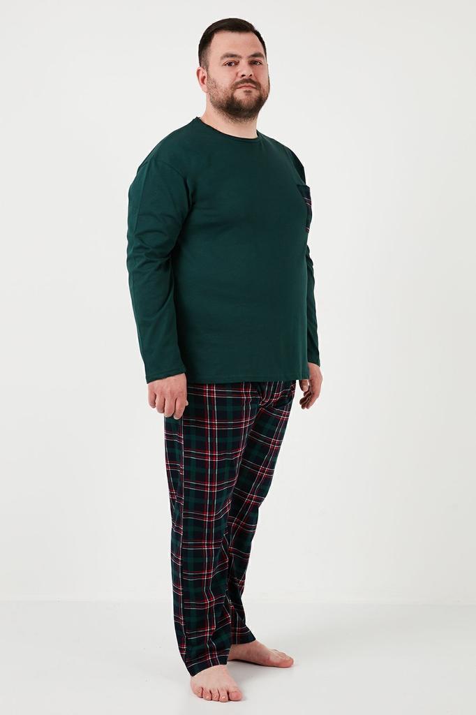 Men's Plus Size Plus Size Pajama Set Cotton Regular Fit Plus Size Pajama Set Men's Pajama Set