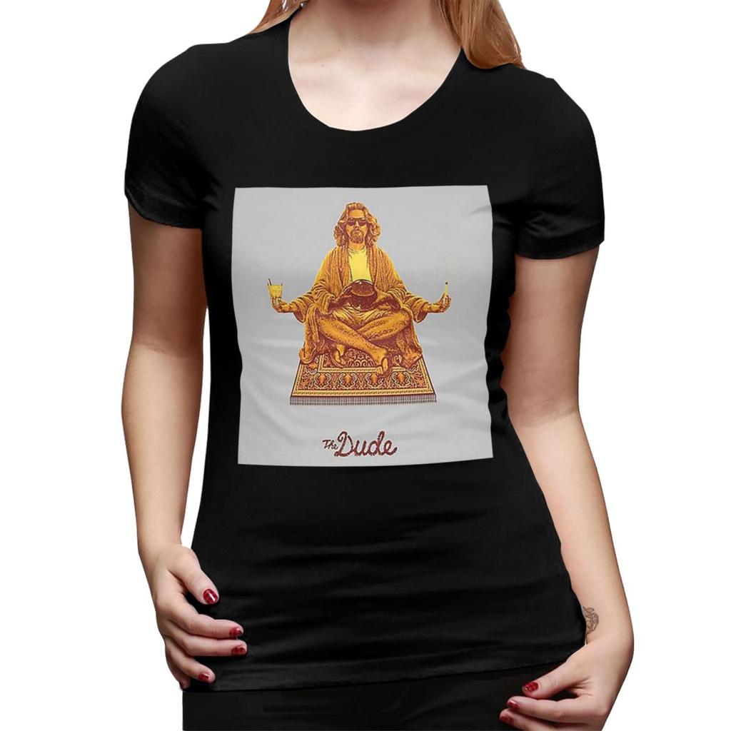 The Dude Budha The Big Lebowski TShirt for Women ONeck Streetwear T Shirts Womens Tees Short Summer Clothes Tops