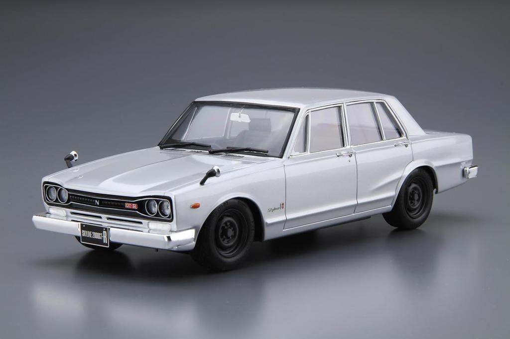 Aoshima Bunka Kyozai The Model Car 45 Nissan PGC10 Skyline Plastic Plastic Model (AOSHIMA) No. 1/24 2000GT-R '70 Pre-Colored