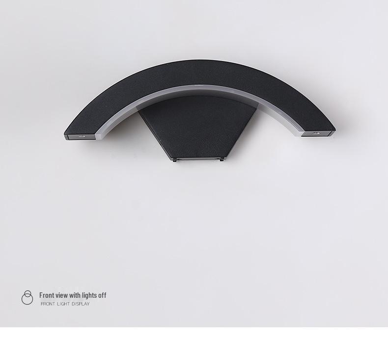 Lampă de Perete de Exterior în Formă de Lună, Rezistentă la Apă, cu Senzor Infraroșu, pentru Curte, Balcon și Prag