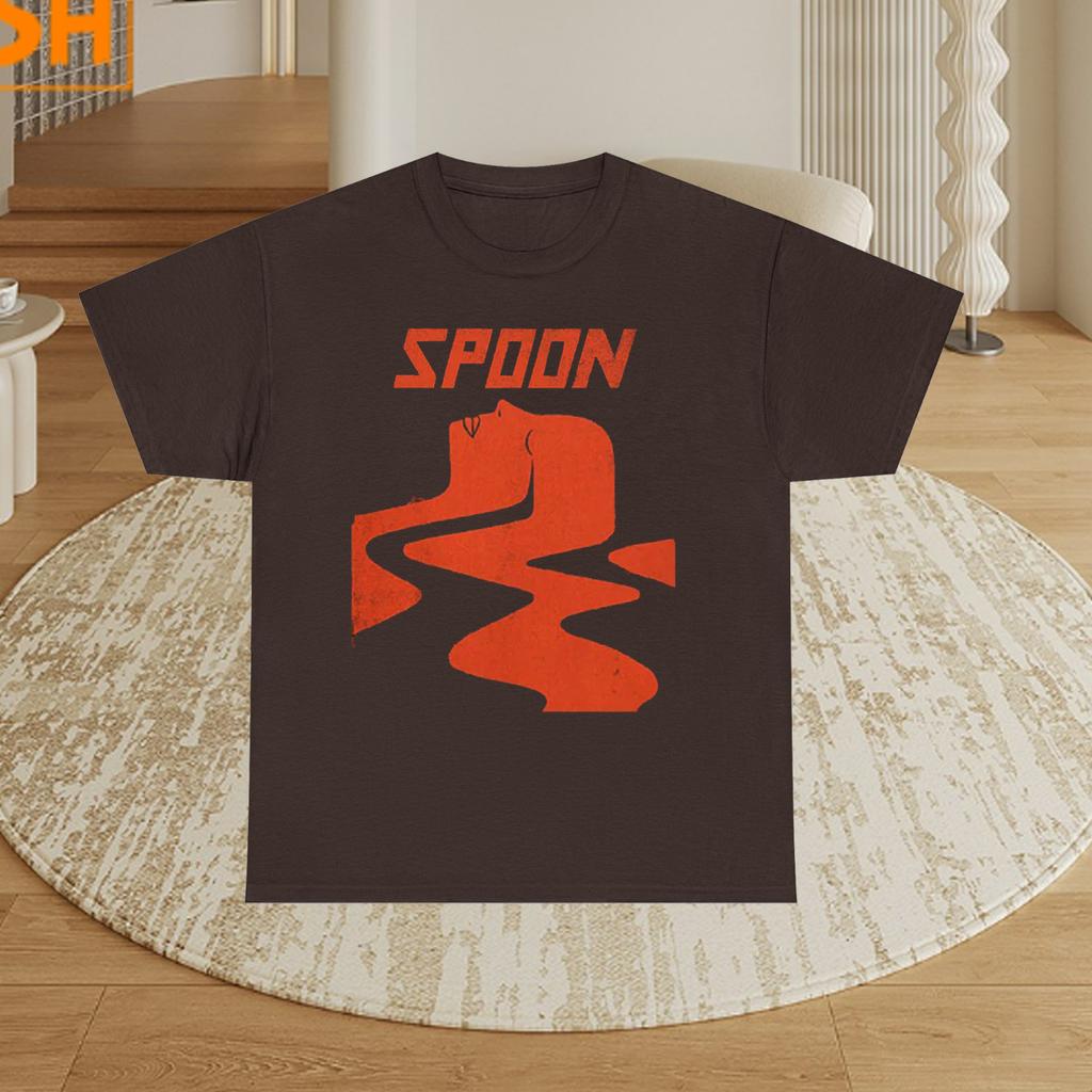 Spoon band Logo Dark Chocolate Cotton Shirt All size S-5XL CL599