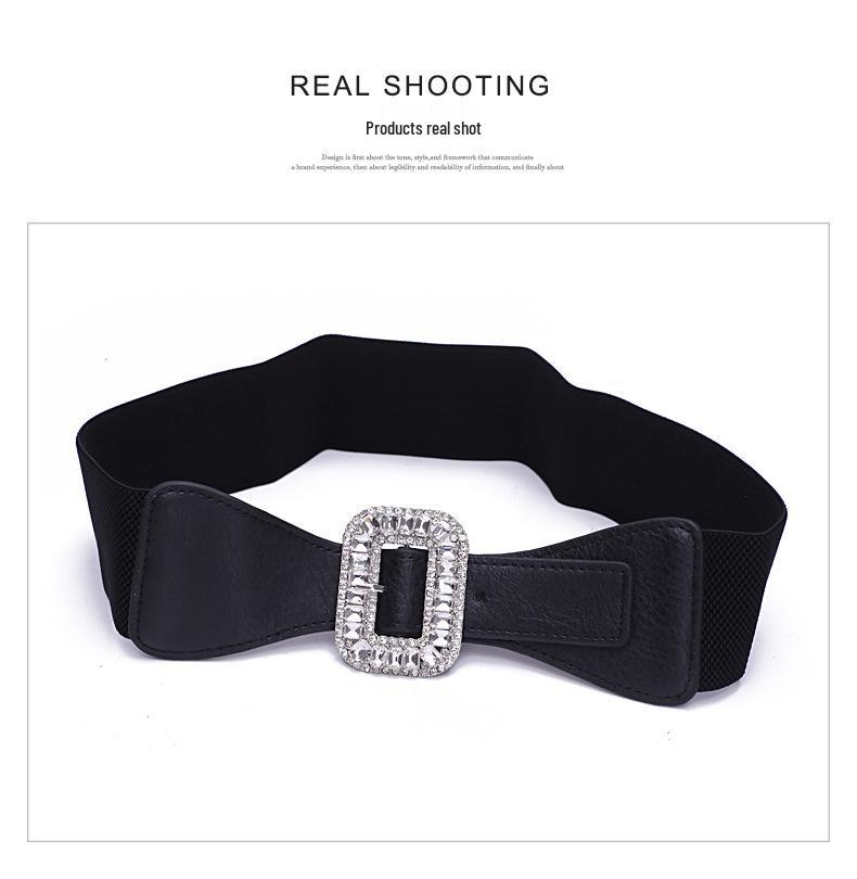 Черный эластичный пояс-корсет для женщин - Универсальный пояс для утяжки талии и аксессуар для юбки