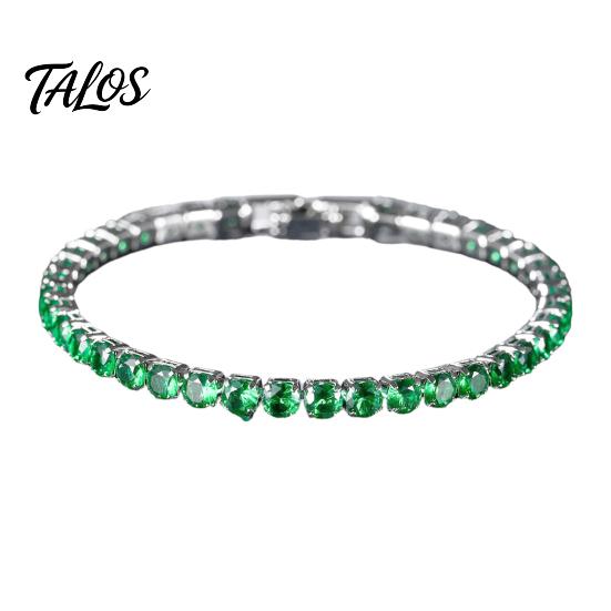 Bracciale Statement Versatile 2MM Tennis per Donne Ragazze Teen, Bracciale Colorato con Zirconia Cubica per Tutti i Giorni, Impilabile Scintillante con Strass Quadrati