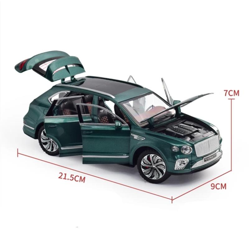 

1/24 Bentayga SUV Alloy Luxy Car Model Diecast Metal Toy Vehicles Car Model High Simulation Sound and Light Collection Kids Gift