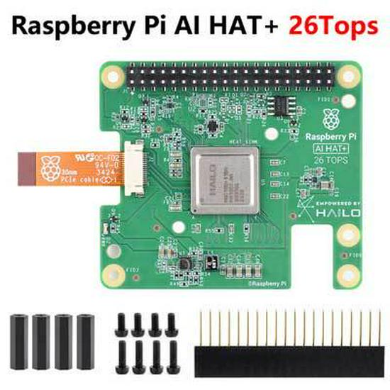 Raspberry Pi PCIe M.2 HAT with Hailo8 AI Kit for Pi5 (13/26 TOPS)