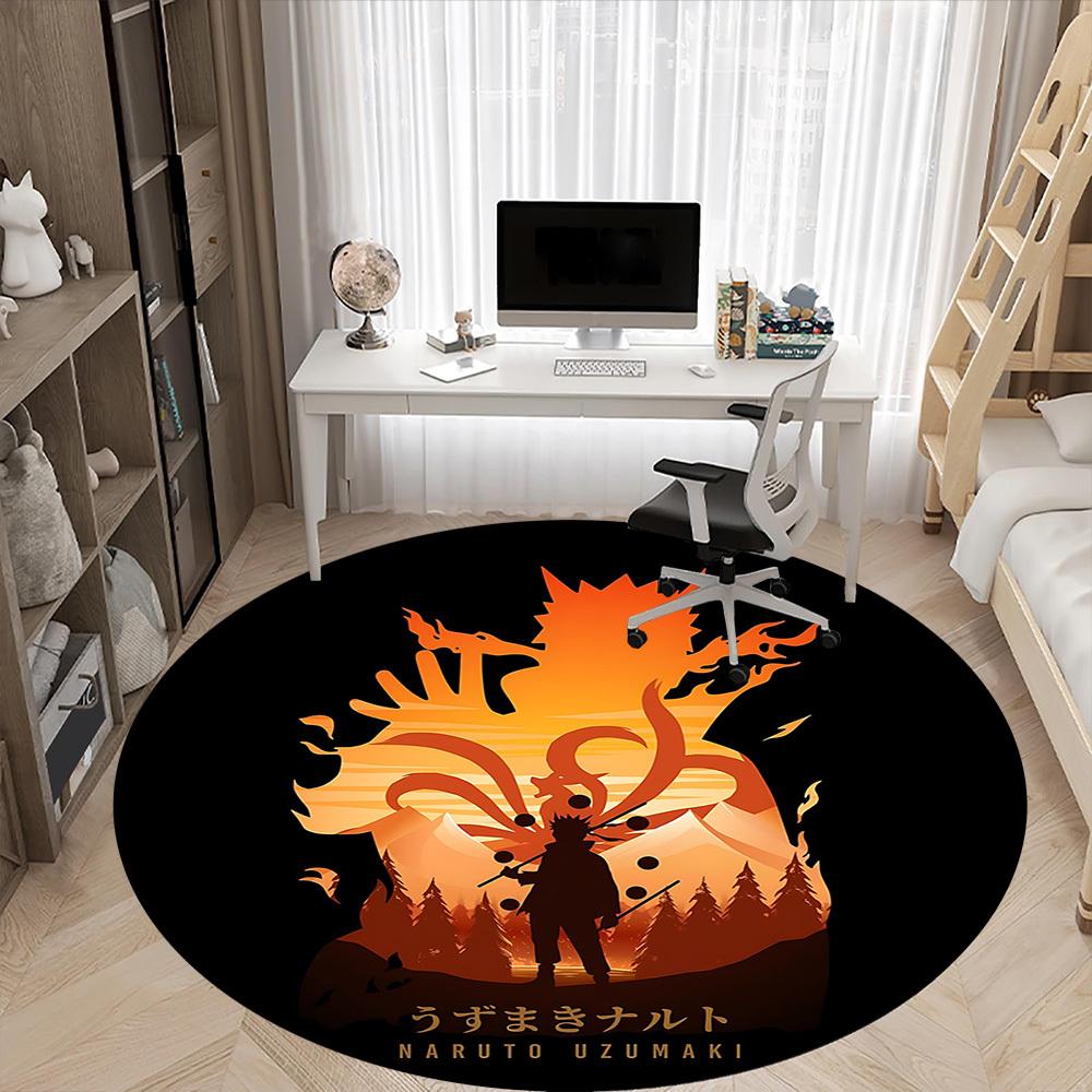 1pc Naruto Sage Mode Office Round Area Rug,  Under Office Chairs Bedroom Living Room Home Decor A0926094