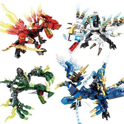 Ninjago Dragon Minifigures Set Jay Zane Kai Lioyd Compatible Ninja Movie Building Blocks Diy Kids Toys Boy Gifts