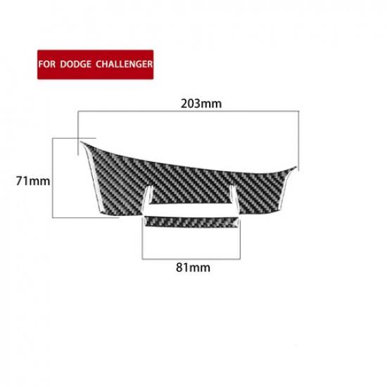 For Dodge Challenger 08-14 Carbon Fiber Interior Front Armrest Panel Cover Trim