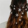 Sparkling  Star Moon Hair Clip Set For Girls Bridal Wedding Headpieces Hair Pins  Jewelry Hair Accessories