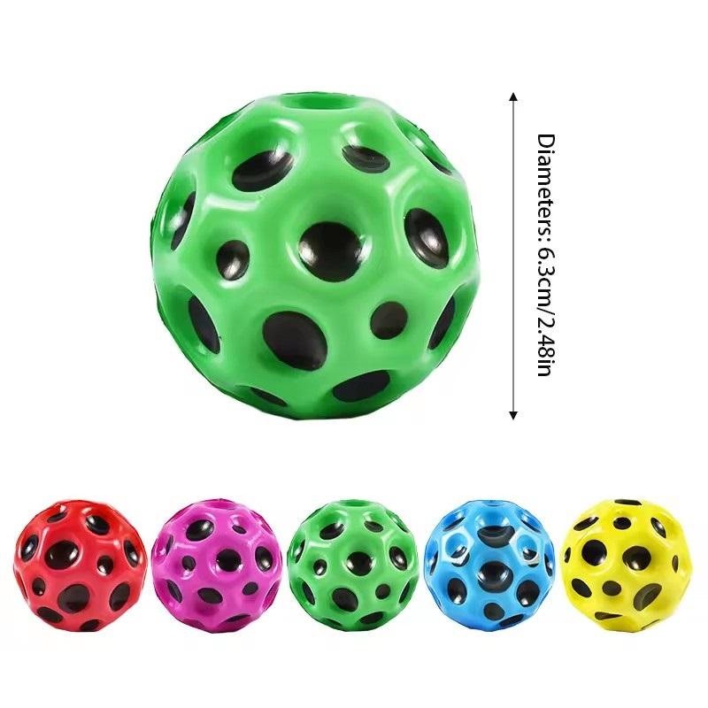 Palla con Foro Morbida Gomma Giocattolo Anti Gravità - Palline Estremamente Rimbalzanti Giochi all'Aperto Sport Giocattolo Rimbalzante Anti Stress