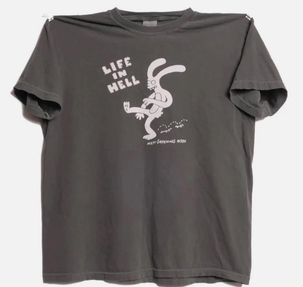 Life In Hell Maglietta di Matt Groening Fumetto Underground Coniglio Coniglietto Punk