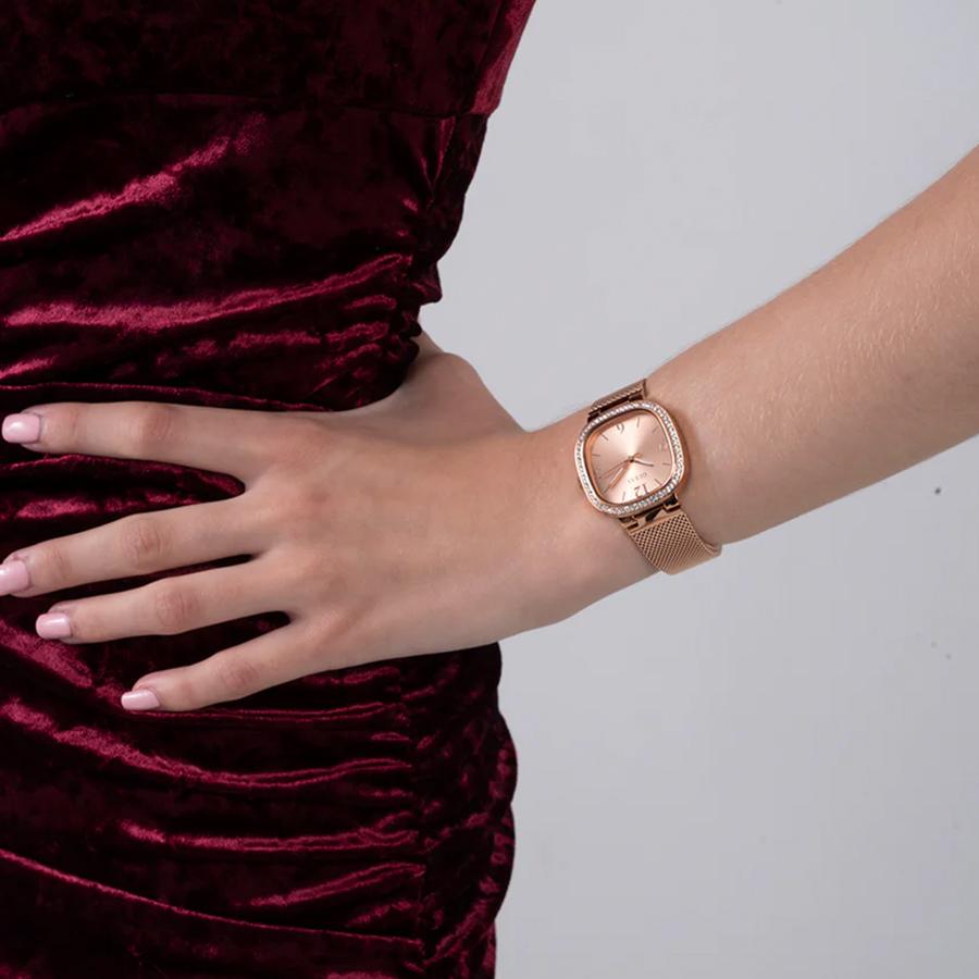 Guess Ladies' Quartz Watch, Stainless Steel Strap, Stainless Steel Case, Waterproof Quartz Movement, GW0354L3