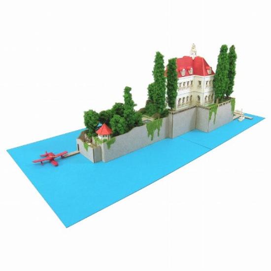 Sankei Miniature Art Kit Studio Ghibli Series Porco Rosso Hotel Adriano Scale Paper Craft 1/300 MK07-15