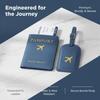 2Pcs/Set Pu Travel Passport Cover Luggage Tag Suitcase Identifier Label Baggage Boarding Bag Tag Name Id Address Passport Holder