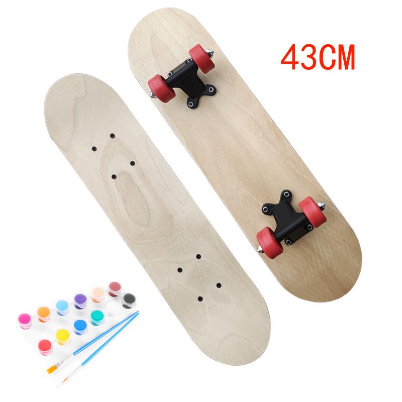 Creative DIY Hand-Painted Toddler Skateboard: Double Kicktail Painting Activity