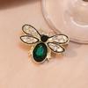 Luxury Fashion Bee Brooch with Full Diamond Crystal Zircon Gemstones