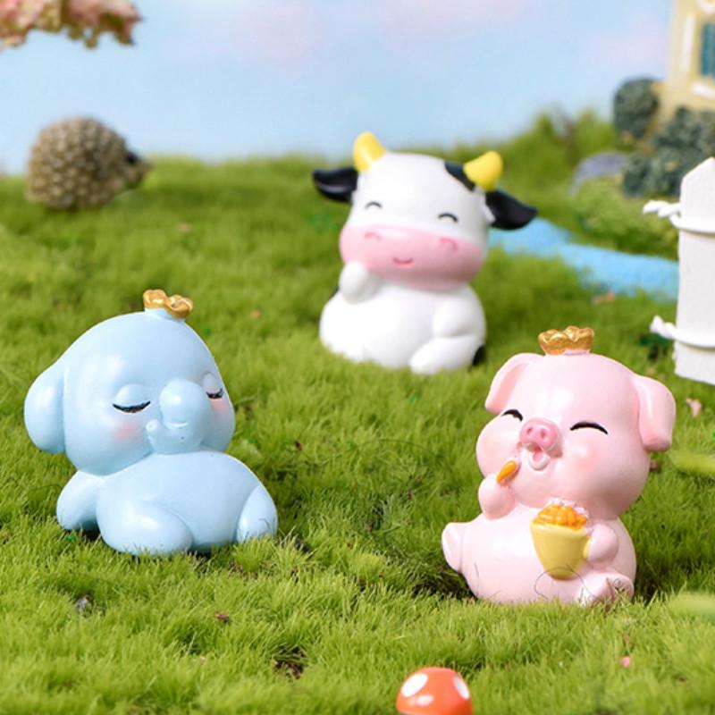 Adorable Resin Miniature Animal Figurines For Diy Bonsai And Succulent Decor