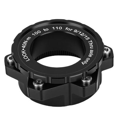 Adaptor Center Lock Bicicletă Aliaj de Aluminiu 100mm la 110x15mm 6   Adaptor Disc Frână Rotor Butuc Distanțier pentru Ax Pedalier Thru 15mm