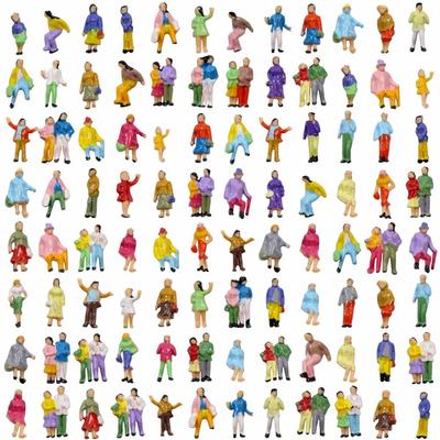 Scenery Collection Human Figures, Figures, Painted Human Figures, 1:150, 100 Pieces, Miniature Garden, Railway Model, Building Model, Diorama,