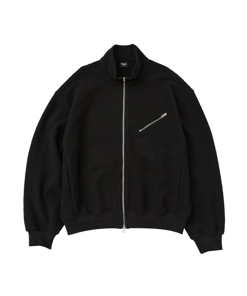 WMC Texture Stand Neck Zip-Up_Black