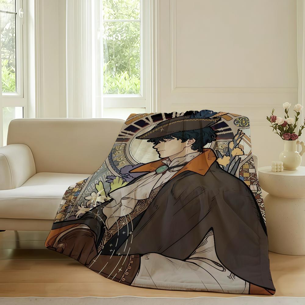 Adventure anime L-Lord of M-Mysteries Blanket For Sofa Office Bed Plane Travel Sleep Read Relax Camping Soft And Warm